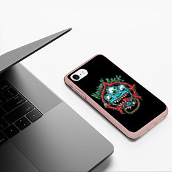 Чехол iPhone 7/8 матовый Monsters of rock, цвет: 3D-светло-розовый — фото 2