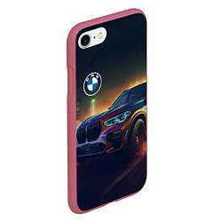 Чехол iPhone 7/8 матовый BMW midjourney, цвет: 3D-малиновый — фото 2