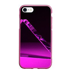 Чехол iPhone 7/8 матовый Фиолетовая мрачная геометрическая фигура, цвет: 3D-малиновый