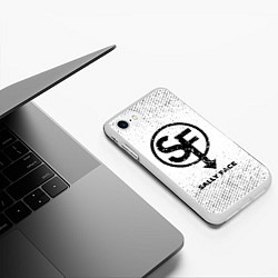 Чехол iPhone 7/8 матовый Sally Face с потертостями на светлом фоне, цвет: 3D-белый — фото 2