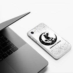 Чехол iPhone 7/8 матовый Angels of Death с потертостями на светлом фоне, цвет: 3D-белый — фото 2