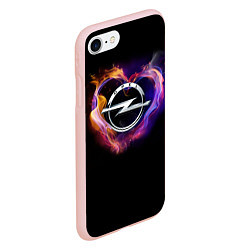 Чехол iPhone 7/8 матовый С логотипом Опель, цвет: 3D-светло-розовый — фото 2