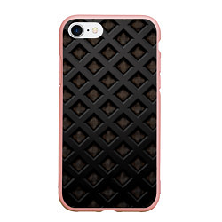Чехол iPhone 7/8 матовый Геометрический узор, цвет: 3D-светло-розовый
