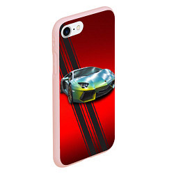 Чехол iPhone 7/8 матовый Итальянский суперкар Lamborghini Reventon, цвет: 3D-светло-розовый — фото 2