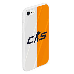 Чехол iPhone 7/8 матовый Counter Strike 2 White Orange Stripes, цвет: 3D-белый — фото 2