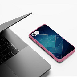 Чехол iPhone 7/8 матовый Геометрическая бесконечность, цвет: 3D-малиновый — фото 2