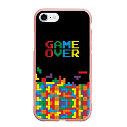 Чехол iPhone 7/8 матовый Game over, цвет: 3D-светло-розовый