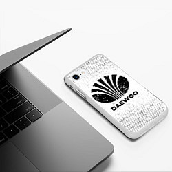 Чехол iPhone 7/8 матовый Daewoo с потертостями на светлом фоне, цвет: 3D-белый — фото 2