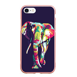 Чехол iPhone 7/8 матовый По улице слона водили, цвет: 3D-светло-розовый
