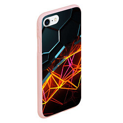 Чехол iPhone 7/8 матовый Разломленные плитки, цвет: 3D-светло-розовый — фото 2