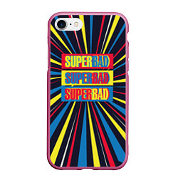 Чехол iPhone 7/8 матовый Супер плохой, цвет: 3D-малиновый