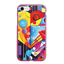 Чехол iPhone 7/8 матовый Сердце Абстракция, цвет: 3D-малиновый