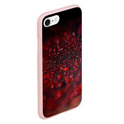 Чехол iPhone 7/8 матовый Капли алого дождя, цвет: 3D-светло-розовый — фото 2