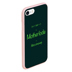 Чехол iPhone 7/8 матовый Чит-код motherlode, цвет: 3D-светло-розовый — фото 2