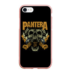 Чехол iPhone 7/8 матовый Pantera - mouth for war, цвет: 3D-светло-розовый