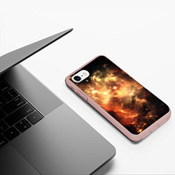 Чехол iPhone 7/8 матовый Рождение галактики от Midjourney, цвет: 3D-светло-розовый — фото 2