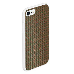 Чехол iPhone 7/8 матовый Текстура шерстяной ткани, цвет: 3D-белый — фото 2
