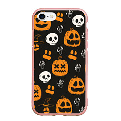 Чехол iPhone 7/8 матовый Holiday halloween, цвет: 3D-светло-розовый