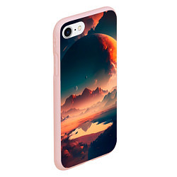 Чехол iPhone 7/8 матовый Неизвестная планета, цвет: 3D-светло-розовый — фото 2