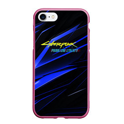 Чехол iPhone 7/8 матовый Cyberpunk 2077 phantom liberty, цвет: 3D-малиновый