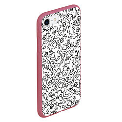 Чехол iPhone 7/8 матовый Текстурка, цвет: 3D-малиновый — фото 2