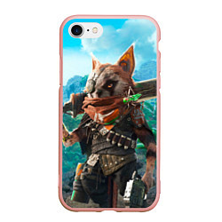 Чехол iPhone 7/8 матовый Biomutant, цвет: 3D-светло-розовый