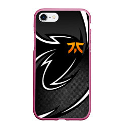 Чехол iPhone 7/8 матовый Fnatic - white line, цвет: 3D-малиновый