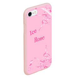 Чехол iPhone 7/8 матовый Ice Rose, цвет: 3D-светло-розовый — фото 2