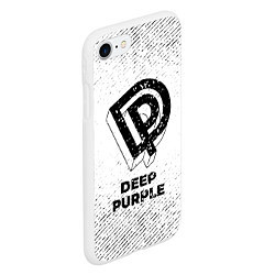 Чехол iPhone 7/8 матовый Deep Purple с потертостями на светлом фоне, цвет: 3D-белый — фото 2