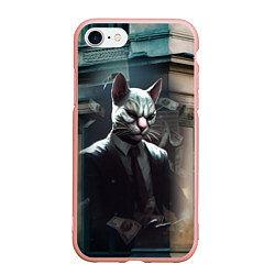 Чехол iPhone 7/8 матовый Payday 3 cat bank, цвет: 3D-светло-розовый