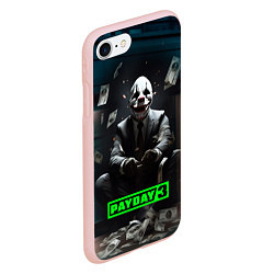 Чехол iPhone 7/8 матовый Payday 3 game, цвет: 3D-светло-розовый — фото 2