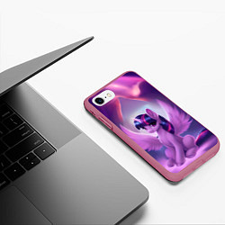 Чехол iPhone 7/8 матовый Твайлайт Спаркл, цвет: 3D-малиновый — фото 2