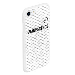 Чехол iPhone 7/8 матовый Evanescence glitch на светлом фоне: символ сверху, цвет: 3D-белый — фото 2