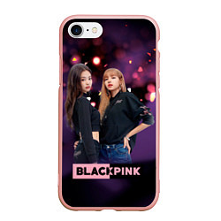 Чехол iPhone 7/8 матовый Blackpink purple, цвет: 3D-светло-розовый