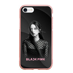 Чехол iPhone 7/8 матовый Jisoo black, цвет: 3D-светло-розовый