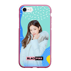 Чехол iPhone 7/8 матовый Blackpink winter style, цвет: 3D-малиновый