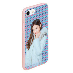 Чехол iPhone 7/8 матовый Blackpink Jennie Kim Blackpink winter style, цвет: 3D-светло-розовый — фото 2