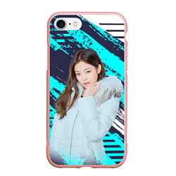 Чехол iPhone 7/8 матовый Blackpink winter style, цвет: 3D-светло-розовый