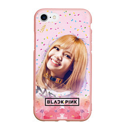 Чехол iPhone 7/8 матовый Lisa kpop, цвет: 3D-светло-розовый