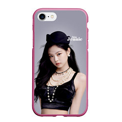 Чехол iPhone 7/8 матовый Blackpink Lady Jennie Kim, цвет: 3D-малиновый