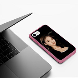 Чехол iPhone 7/8 матовый Blackpink Jennie sportswoman, цвет: 3D-малиновый — фото 2