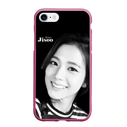 Чехол iPhone 7/8 матовый Blackpink Jisoo in vest, цвет: 3D-малиновый