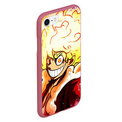 Чехол iPhone 7/8 матовый Луффи 5 гир бог Ника - One Piece, цвет: 3D-малиновый — фото 2