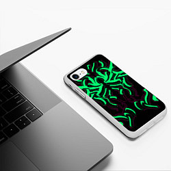 Чехол iPhone 7/8 матовый Кибер змей, цвет: 3D-белый — фото 2