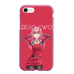 Чехол iPhone 7/8 матовый 0 2 - Darling in the FranXX, цвет: 3D-малиновый