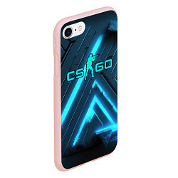 Чехол iPhone 7/8 матовый Counter strike neon style, цвет: 3D-светло-розовый — фото 2