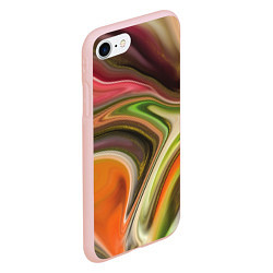 Чехол iPhone 7/8 матовый Waves colors, цвет: 3D-светло-розовый — фото 2