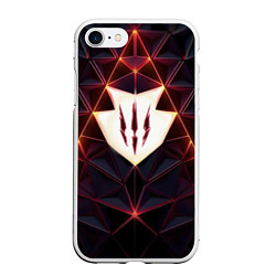Чехол iPhone 7/8 матовый The Witcher Logo Triangle, цвет: 3D-белый