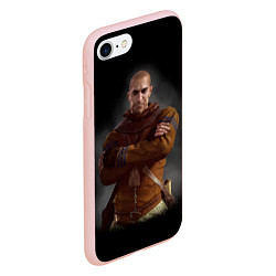 Чехол iPhone 7/8 матовый The Witcher 3 - Гюнтер, цвет: 3D-светло-розовый — фото 2
