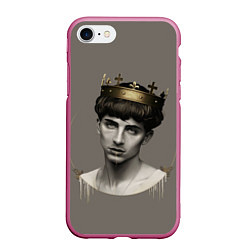 Чехол iPhone 7/8 матовый Король Тимоти, цвет: 3D-малиновый